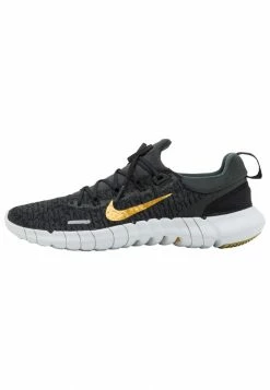 Nike Performance FREE RN 5.0 NEXT NATURE - Minimalist Running Shoes - Dark Smoke Grey/metallic Gold/coin Black
