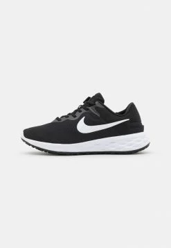 Nike Performance REVOLUTION 6 FLYEASE - Neutral Running Shoes - Black/white/iron Grey