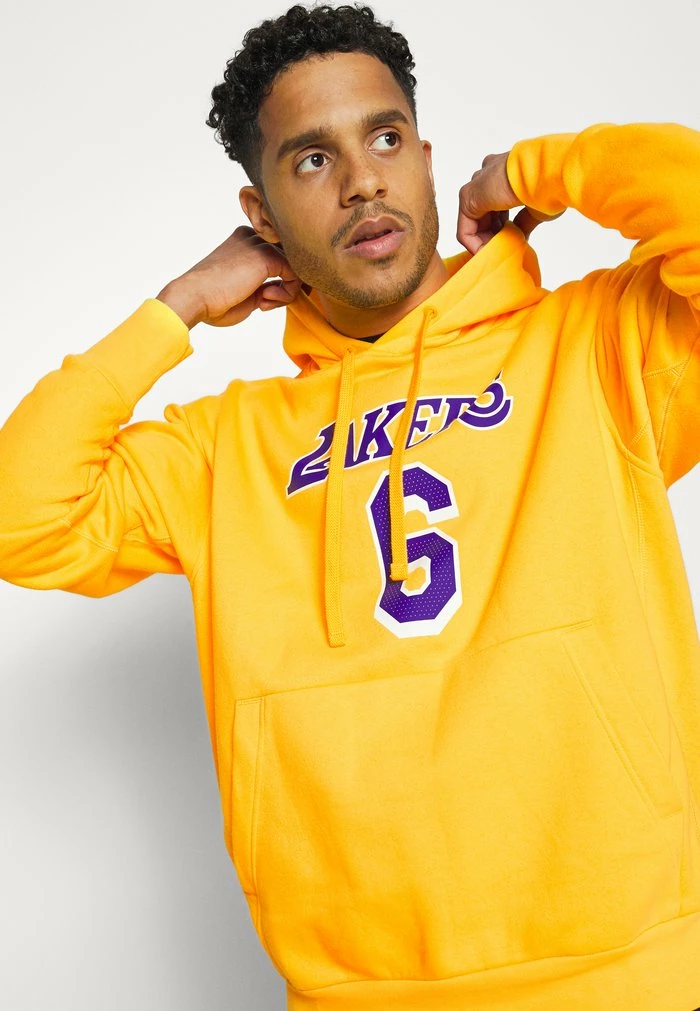 Nike Performance NBA LOS ANGELES LAKERS ICON NAME & NUMBER HOODIE - Club Wear - Amarillo 4 Nike Performance NBA LOS ANGELES LAKERS ICON NAME & NUMBER HOODIE - Club Wear - Amarillo - Image 4