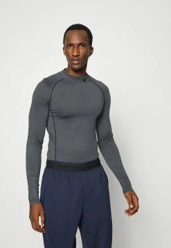 Nike Performance TIGHT MOCK - Long Sleeved Top - Iron Grey/black