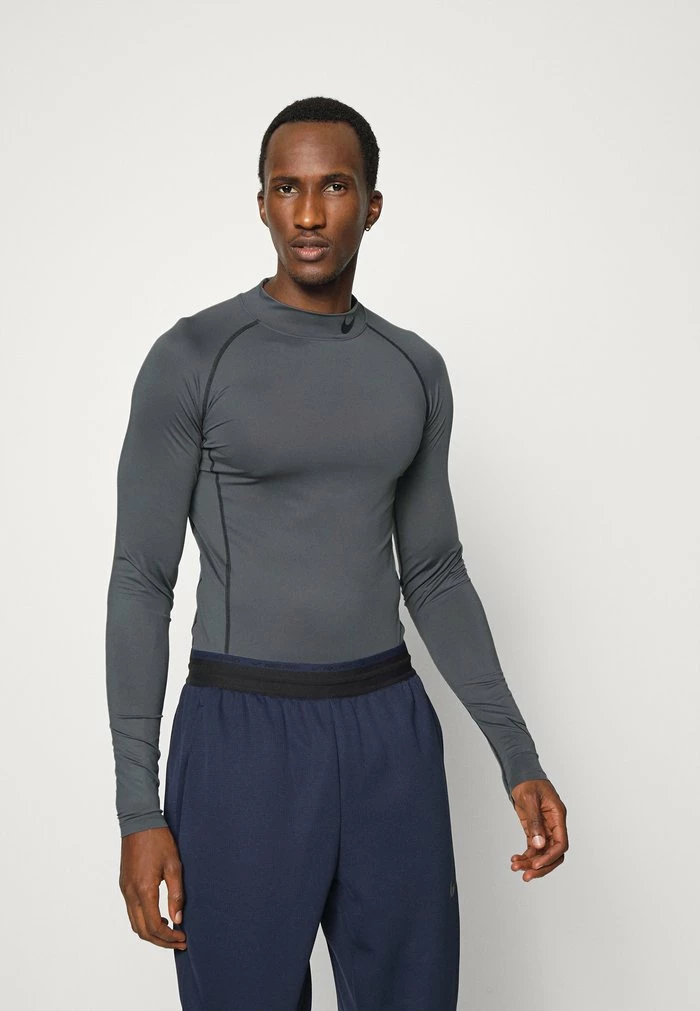 Nike Performance TIGHT MOCK - Long Sleeved Top - Iron Grey/black 1 Nike Performance TIGHT MOCK - Long Sleeved Top - Iron Grey/black