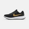 Nike Performance REVOLUTION 6 NN - Neutral Running Shoes - Black/metallic Gold/white