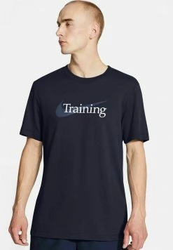 Nike Performance TEE TRAINING - Print T-shirt - Dunkelblau