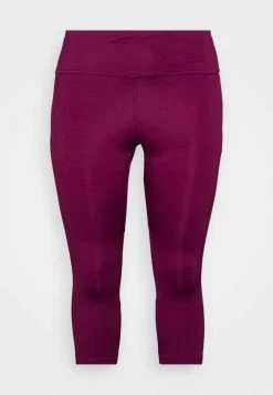 Nike Performance FAST CROP PLUS - Leggings - Sangria