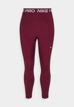 Nike Performance Leggings - Dark Beetroot/white
