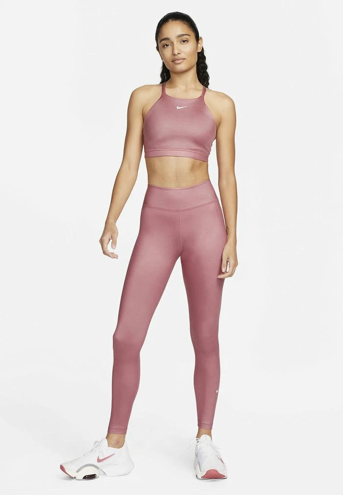 Nike Performance ONE - Leggings - Desert Berry/white 2 Nike Performance ONE - Leggings - Desert Berry/white - Image 2