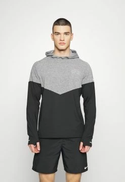 Nike Performance HOOD - Long Sleeved Top - Black/pure