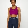 Nike Performance Medium Support Sports Bra - Sangria/white