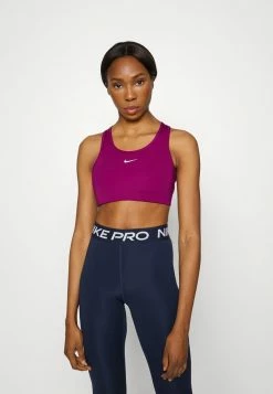 Nike Performance Medium Support Sports Bra - Sangria/white