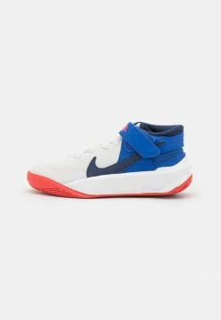 Nike Performance TEAM HUSTLE D 10 FLYEASE UNISEX - Basketball Shoes - Summit White/midnight Navy/game Royal