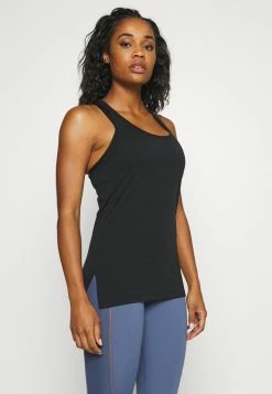 Nike Performance YOGA LAYER TANK - Sports T-shirt - Black