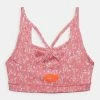 Nike Performance NK INDY BRA - Sports Bra - Pink Salt/rush Orange/(rush Orange)