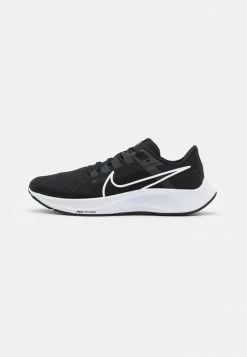 Nike Performance AIR ZOOM PEGASUS 38 - Neutral Running Shoes - Black/white/anthracite/volt