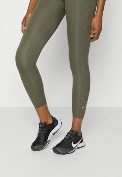 Nike Performance ONE LUXE - Leggings - Medium Olive/metallic Gold -Nike Performance store 4bad7f3dec5d443f87289949bd7c8ebc