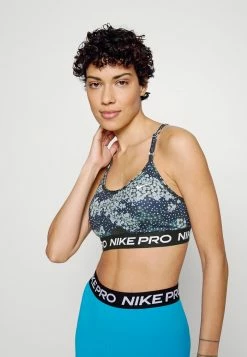 Nike Performance INDY BRA - Light Support Sports Bra - Aviator Grey/black/white -Nike Performance store 4e2ed48d86b94418ac1b1fcdd63bb843