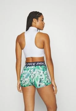 Nike Performance AIR MOCKZIP BRA - Medium Support Sports Bra - White/(black) -Nike Performance store 4ecec32a5d3f4c299dc0ba8505c3c355