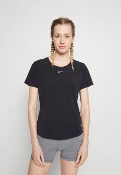 Nike Performance W NK ONE LUXE DF SS STD - Basic T-shirt - Black/silver