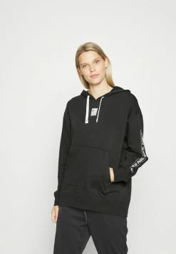 Nike Performance HOODIE - Sweatshirt - Black/white/dark Smoke Grey