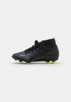 Nike Performance JR MERCURIAL 9 CLUB FG/MG UNISEX - Moulded Stud Football Boots - Black/dark Smoke Grey/summit White/volt