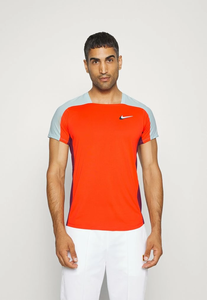 Nike Performance ADVANTAGE SLAM - Sports T-shirt - Team Orange/glacier Blue/white 1 Nike Performance ADVANTAGE SLAM - Sports T-shirt - Team Orange/glacier Blue/white