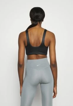 Nike Performance SHINE BRA - Medium Support Sports Bra - Black/white -Nike Performance store 507a6186e3f1438b830df79540f7f579