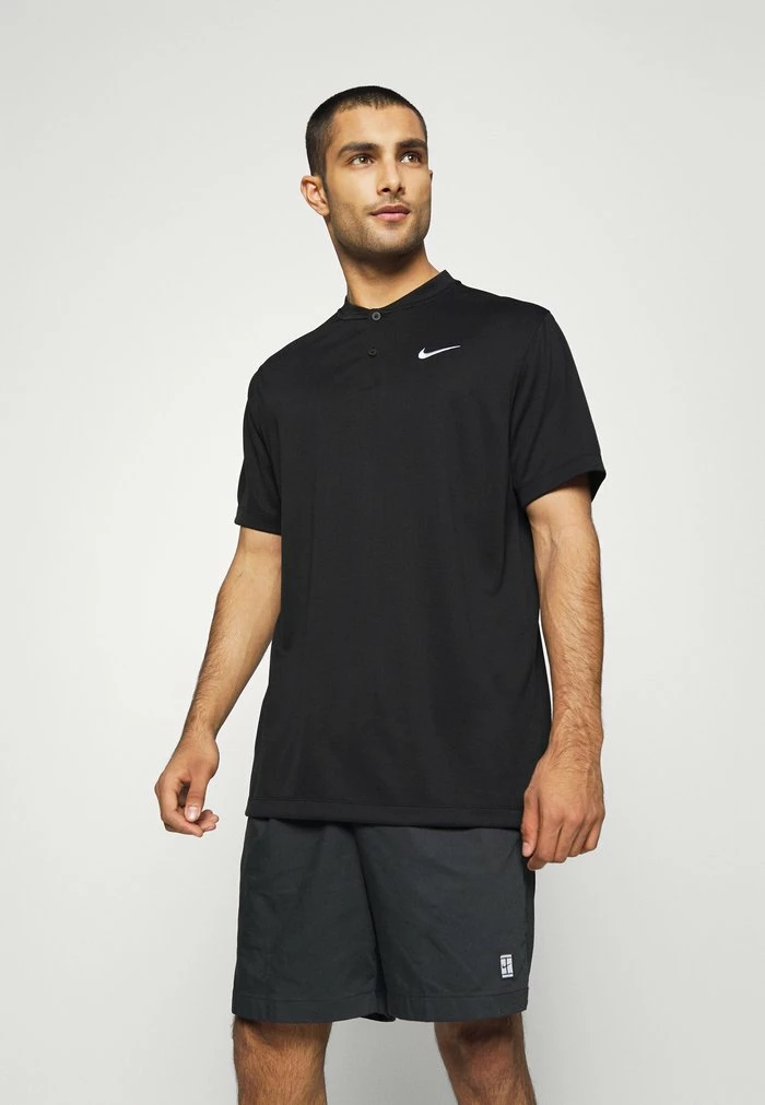 Nike Performance BLADE SOLID - Sports T-shirt - Black/white 1 Nike Performance BLADE SOLID - Sports T-shirt - Black/white