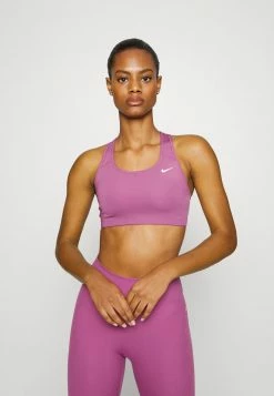 Nike Performance BRA - Medium Support Sports Bra - Light Bordeaux/white