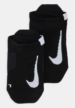 Nike Performance 2 PACK UNISEX - Trainer Socks - Black/white