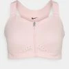 Nike Performance ALPHA ZIP FRONT BRA - High Support Sports Bra - Atmosphere/stone Mauve