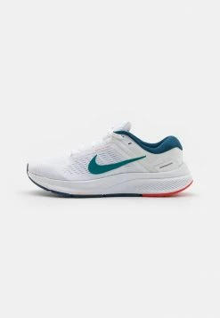 Nike Performance AIR ZOOM STRUCTURE 24 - Stabilty Running Shoes - White/bright Spruce/valerian Blue/light Crimson/peach Cream