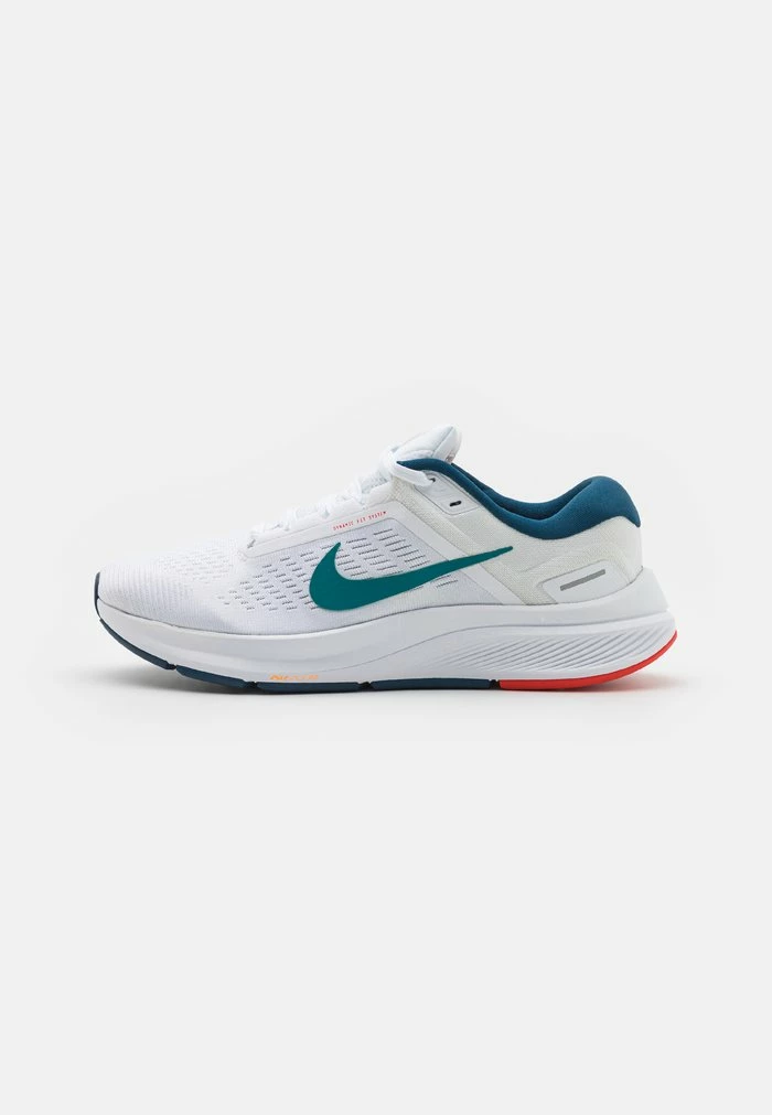 Nike Performance AIR ZOOM STRUCTURE 24 - Stabilty Running Shoes - White/bright Spruce/valerian Blue/light Crimson/peach Cream 1 Nike Performance AIR ZOOM STRUCTURE 24 - Stabilty Running Shoes - White/bright Spruce/valerian Blue/light Crimson/peach Cream