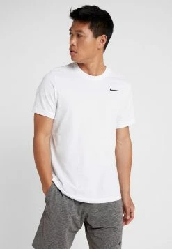 Nike Performance SOLID - Sports T-shirt - White/black