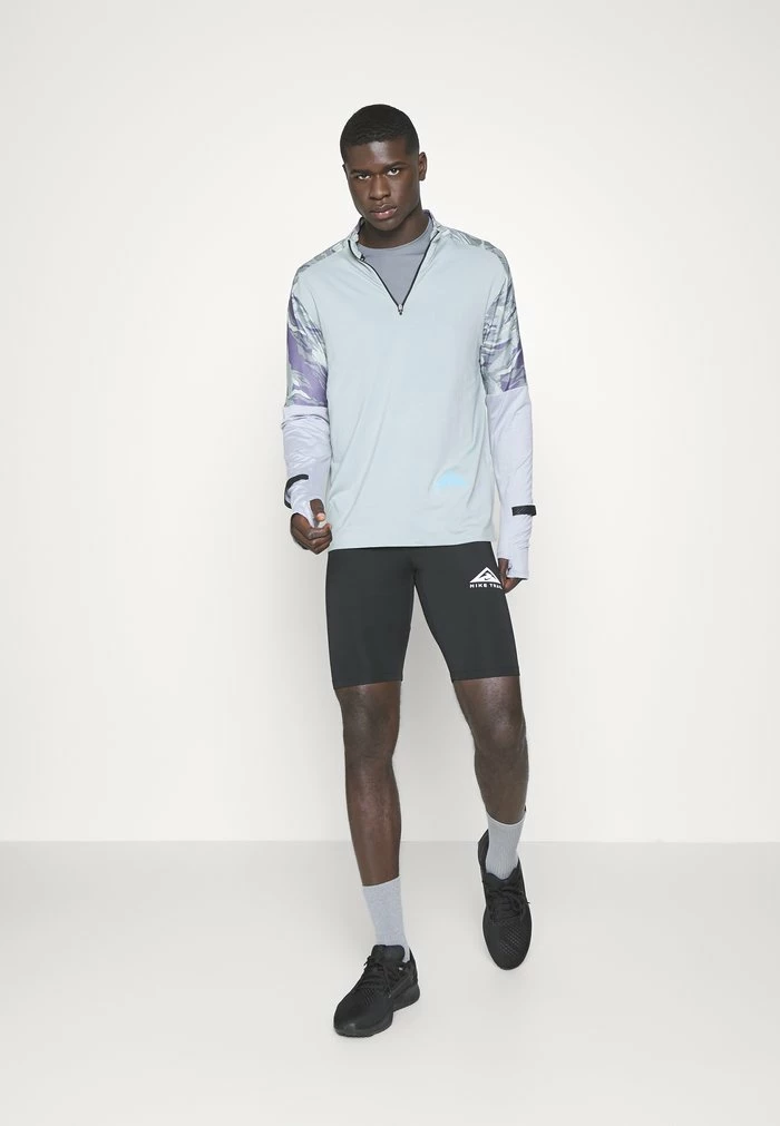Nike Performance TRAIL HALF - Leggings - Black/dark Smoke Grey 2 Nike Performance TRAIL HALF - Leggings - Black/dark Smoke Grey - Image 2