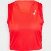 Nike Performance RACE CROP - Top - Bright Crimson