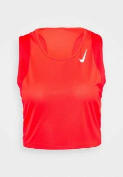 Nike Performance RACE CROP - Top - Bright Crimson