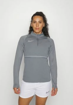 Nike Performance ACADEMY DRILL - Long Sleeved Top - Smoke Grey White White