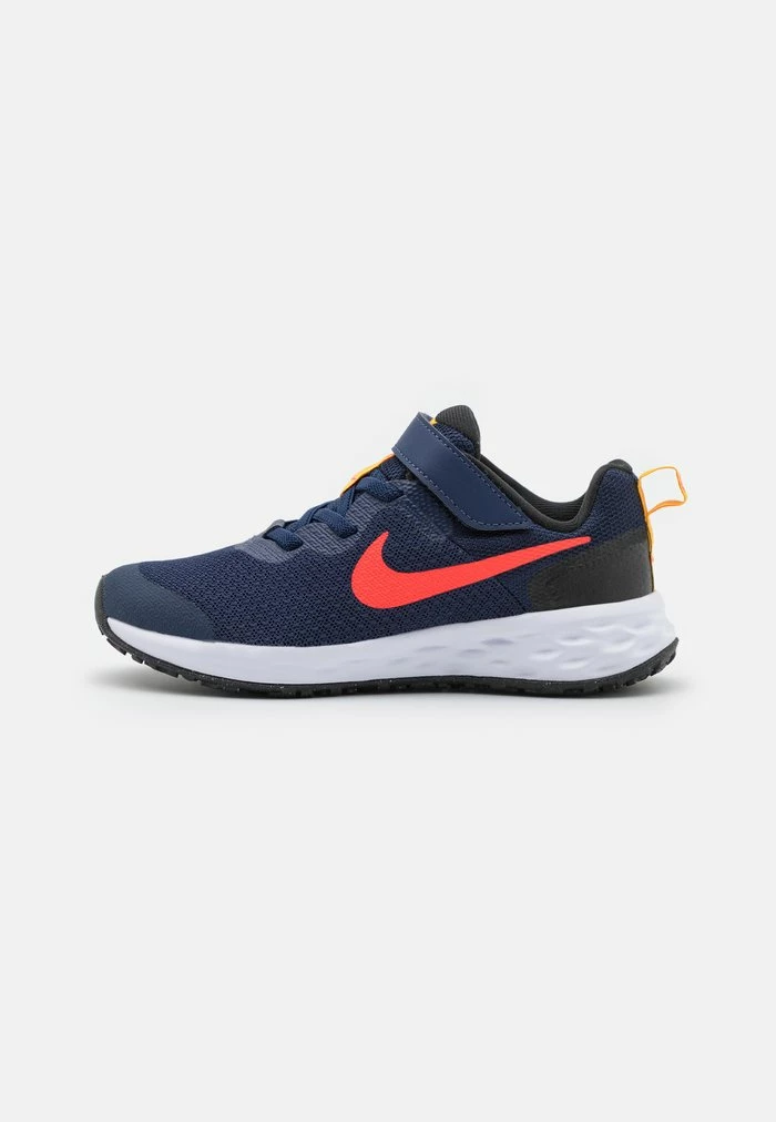 Nike Performance REVOLUTION 6 NN UNISEX - Neutral Running Shoes - Midnight Navy/bright Crimson/black/yellow Ochre 1 Nike Performance REVOLUTION 6 NN UNISEX - Neutral Running Shoes - Midnight Navy/bright Crimson/black/yellow Ochre