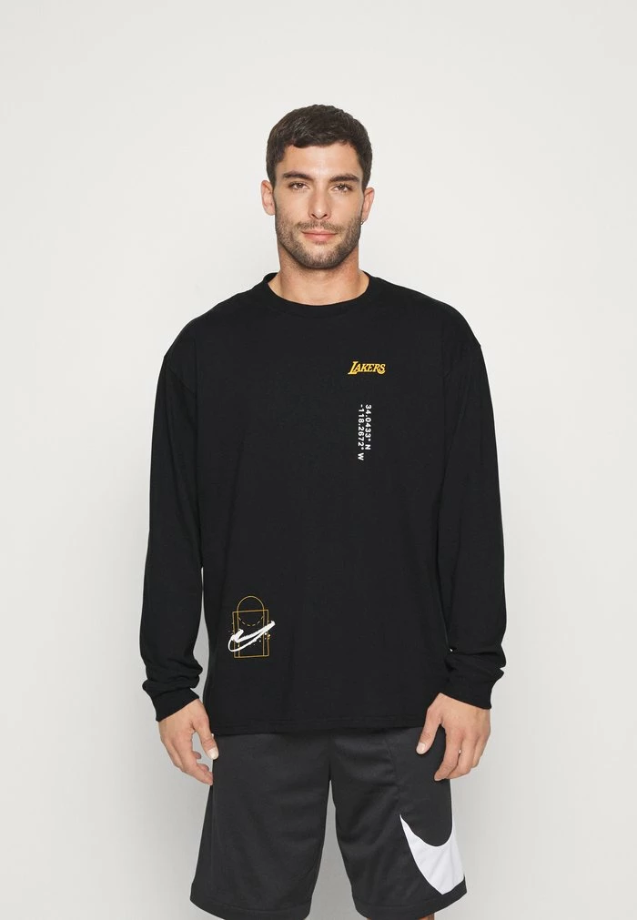 Nike Performance NBA LOS ANGELES LAKERS MAX 90 LONG SLEEVE - Long Sleeved Top - Black 3 Nike Performance NBA LOS ANGELES LAKERS MAX 90 LONG SLEEVE - Long Sleeved Top - Black - Image 3