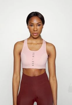 Nike Performance BRA - Medium Support Sports Bra - Pink Oxford/black