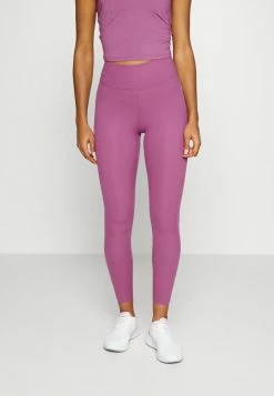 Nike Performance ONE LUXE - Leggings - Light Bordeaux/metallic Gold