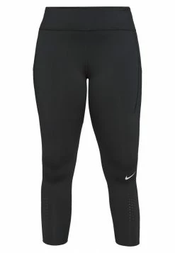 Nike Performance EPIC PLUS - Leggings - Black/silver -Nike Performance store 5c2216a6580b4af29e426eee73691d07