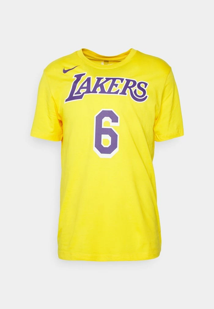 Nike Performance NBA LOS ANGELES LAKERS NAME AND NUMBER TEE - Club Wear - Amarillo 4 Nike Performance NBA LOS ANGELES LAKERS NAME AND NUMBER TEE - Club Wear - Amarillo - Image 4
