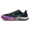 Nike Performance AIR ZOOM TERRA KIGER - Trail Running Shoes - Black/laser Blue-vivid Purple-enamel Green-magic Ember