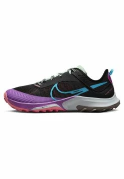 Nike Performance AIR ZOOM TERRA KIGER - Trail Running Shoes - Black/laser Blue-vivid Purple-enamel Green-magic Ember