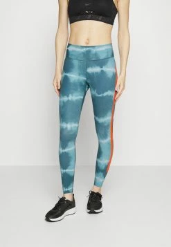 Nike Performance ONE LUXE - Leggings - Ash Green/rush Orange