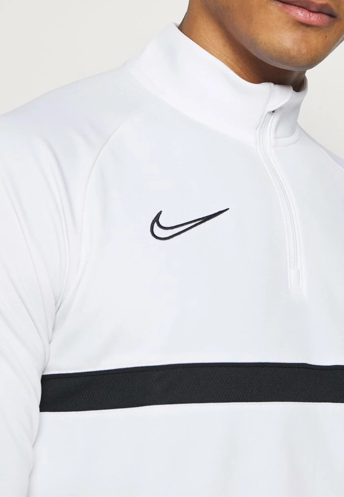 Nike Performance ACADEMY DRILL - Fleece Jumper - White/black 6 Nike Performance ACADEMY DRILL - Fleece Jumper - White/black - Image 6