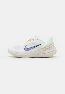 Nike Performance AIR WINFLO 9 PRM - Neutral Running Shoes - White/light Thistle/barely Green/university Gold/light Soft Pink/ghost Green