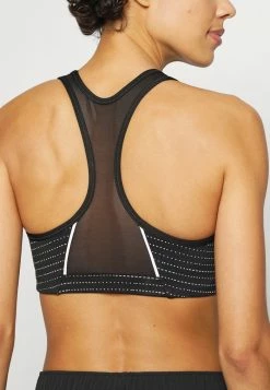 Nike Performance BRA - Medium Support Sports Bra - Black/dark Smoke Grey -Nike Performance store 5edcabbe5da6458095e1a7a34ef661ef