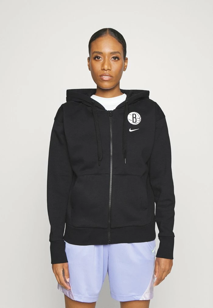 Nike Performance NBA BROOKLYN NETS ESSENTIAL FULL ZIP - Zip-up Sweatshirt - Black 1 Nike Performance NBA BROOKLYN NETS ESSENTIAL FULL ZIP - Zip-up Sweatshirt - Black