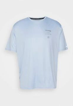 Nike Performance RUN MILER - Print T-shirt - Light Marine/reflective Silver